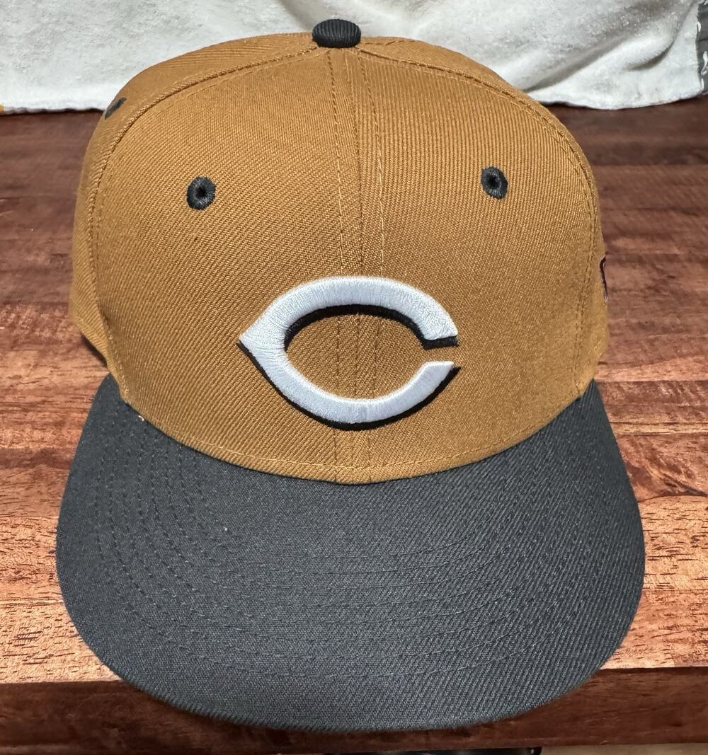 '47 Brand Cincinnati Reds MLB Camel Tan/Black 2-Tone Fitted Hat Cap 7 1/8